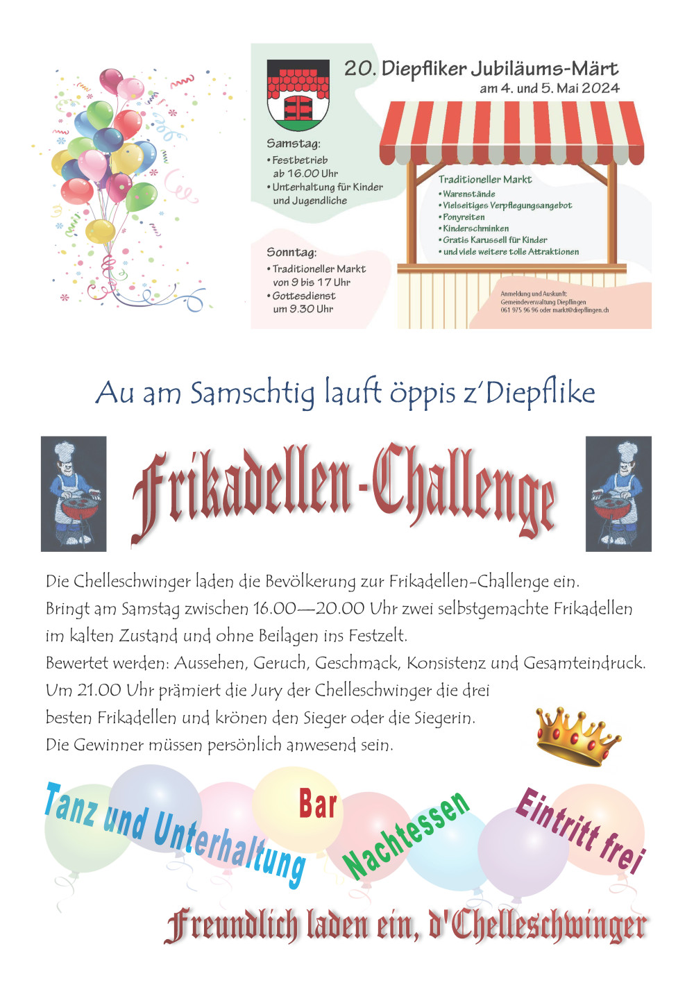 Samstag, 04.05.2024 - Die Chellenschwinger laden ein zur Frikadellen-Challenge (1/1)